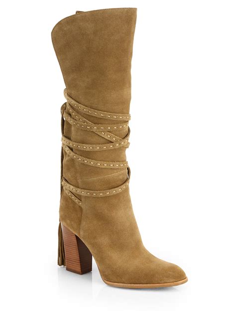 michael kors suede booties|michael kors knee high boots.